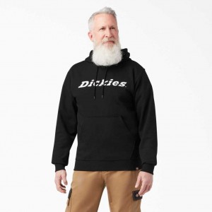 Black Dickies Script Logo Fleece Hoodie | US0002031