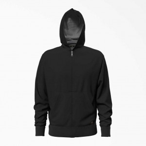 Black Dickies Thermal Lined Full-Zip Fleece Hoodie with DWR | US0002036