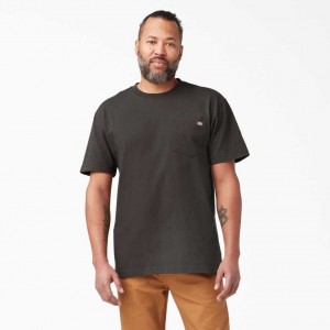 Chocolate Brown Dickies Short Sleeve Heavyweight T-Shirt | US0001699