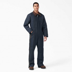 Dark Navy Dickies Duck Insulated Coveralls | US0001813