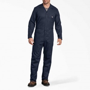 Dark Navy Dickies FLEX Long Sleeve Coveralls | US0001816