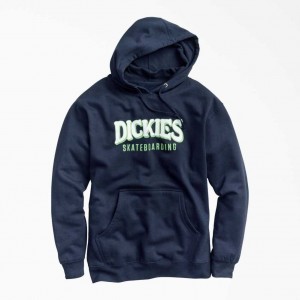 Dark Navy Dickies Skateboarding Fleece Hoodie | US0001980