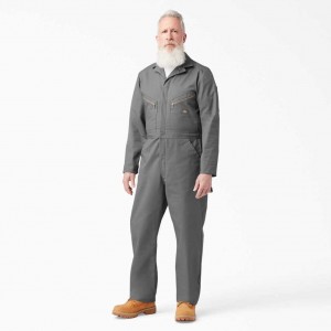 Gray Dickies Deluxe Blended Long Sleeve Coveralls | US0001809