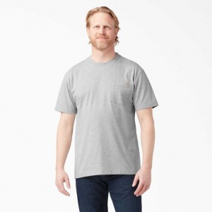 Heather Gray Dickies Short Sleeve Heavyweight T-Shirt | US0001705