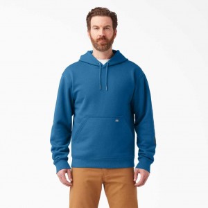 Vallarta Blue Dickies Water Repellent Logo Sleeve Hoodie | US0002061