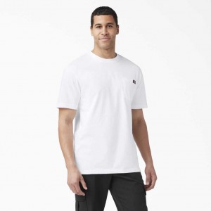 White Dickies Short Sleeve Pocket T-Shirt | US0001716