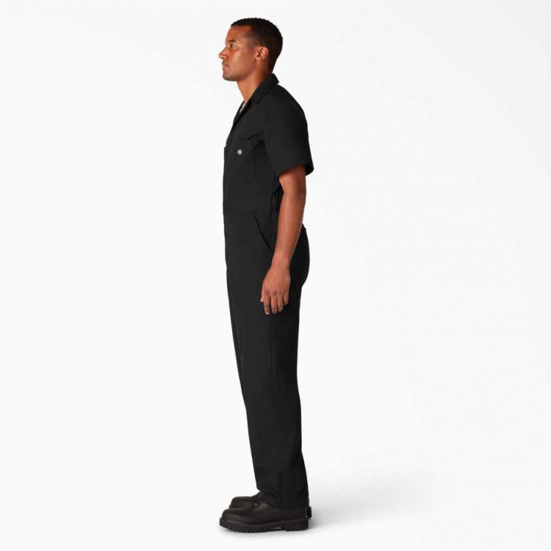 Black Dickies Short Sleeve Coveralls | US0001822