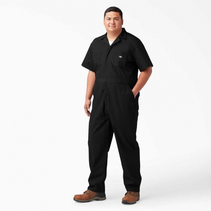 Black Dickies Short Sleeve Coveralls | US0001822