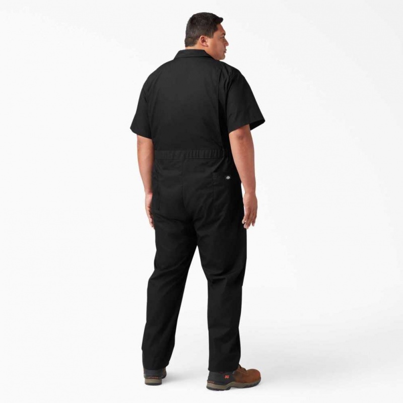 Black Dickies Short Sleeve Coveralls | US0001822