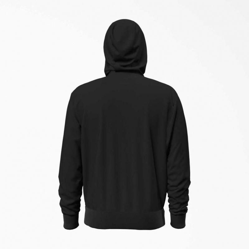 Black Dickies Thermal Lined Full-Zip Fleece Hoodie with DWR | US0002036