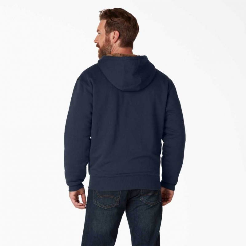 Dark Navy Dickies High Pile Fleece Lined Full Zip Hoodie | US0002012