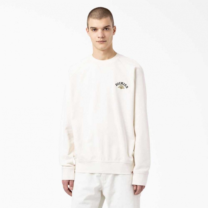 White Dickies Fort Lewis Embroidered Sweatshirt | US0002007