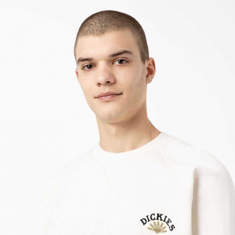 White Dickies Fort Lewis Embroidered Sweatshirt | US0002007